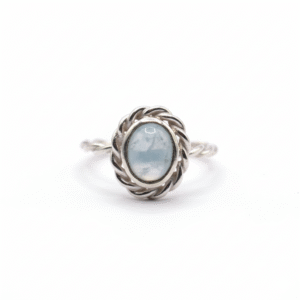 Anillo Trenzado Aguamarina